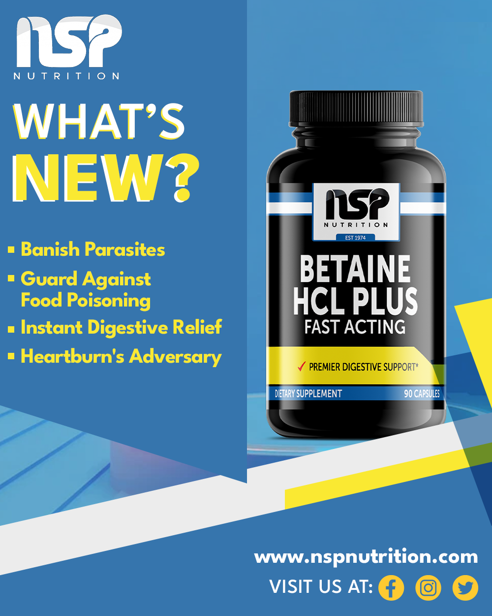 NSP Nutrition Betaine HCL Plus