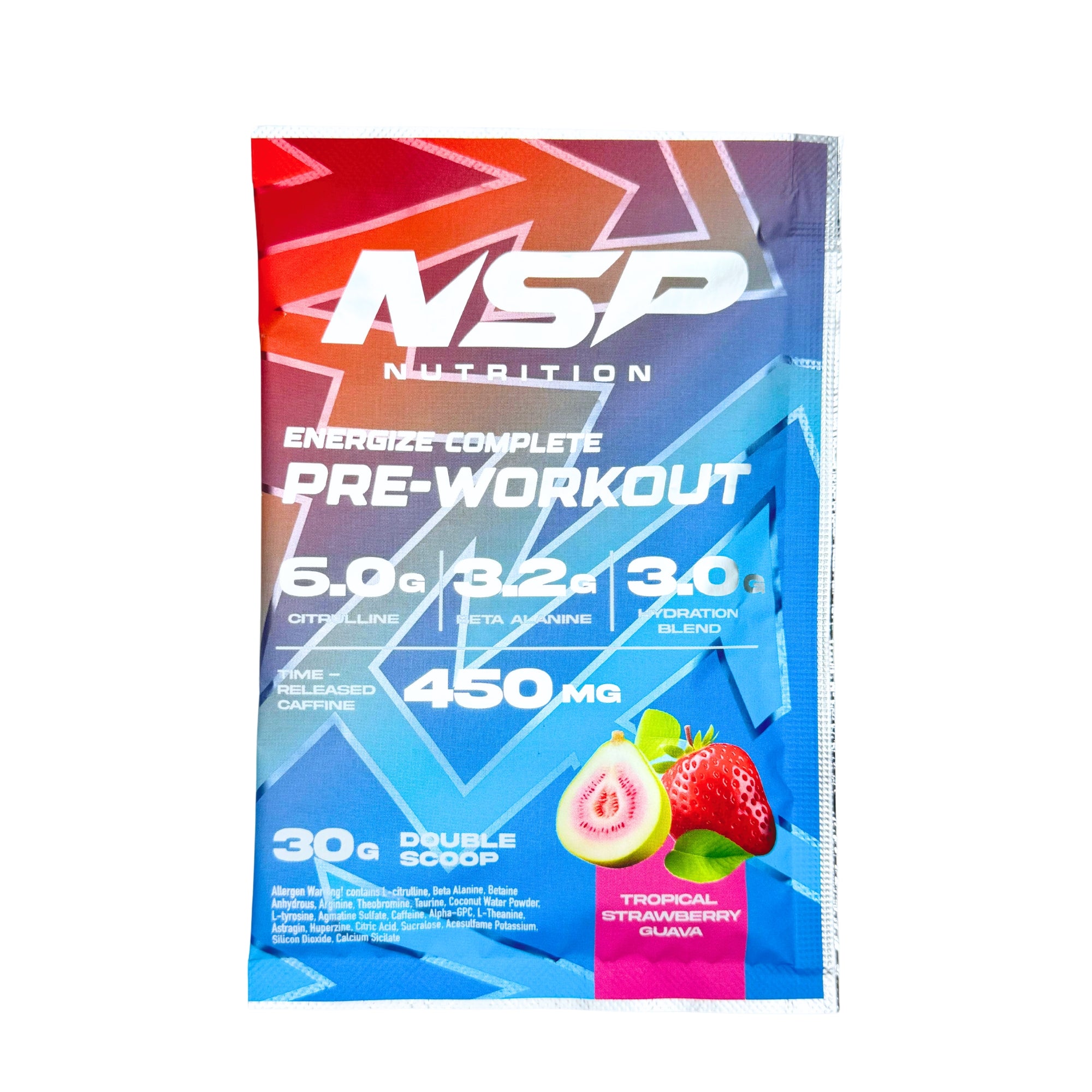 Trial Size - Energize Pre Workout Strawberry Guava